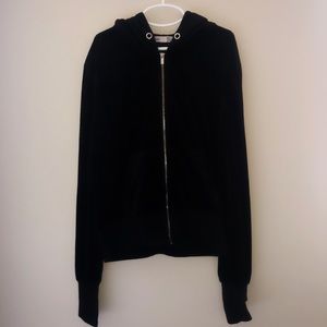 Black Velvet Zip Up